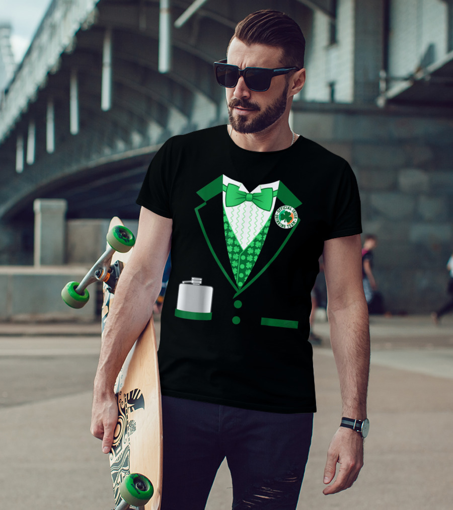 Mens St. Patricks Day Costume Official Irish Drinking Team Funny Iris T-Shirt
