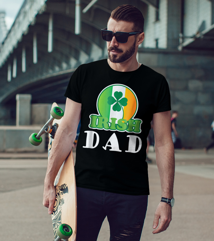Irish Dad Clover Flag T-Shirt