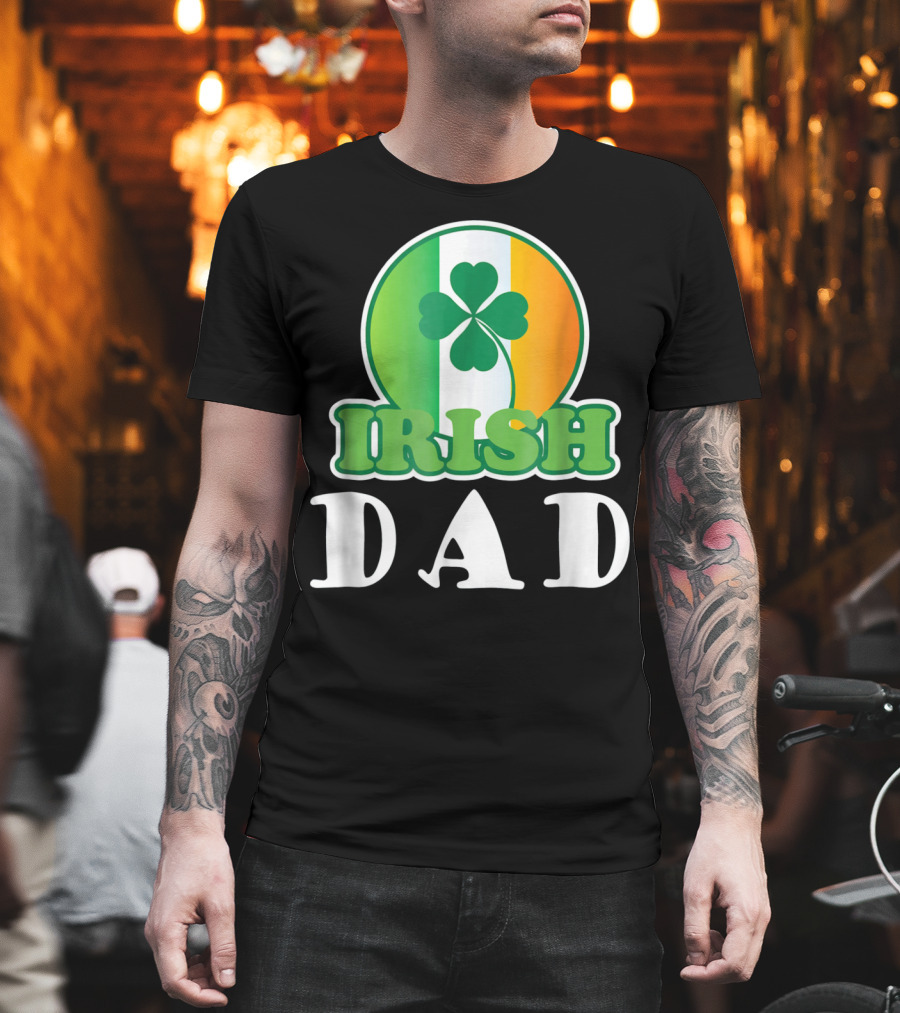 Irish Dad Clover Flag T-Shirt