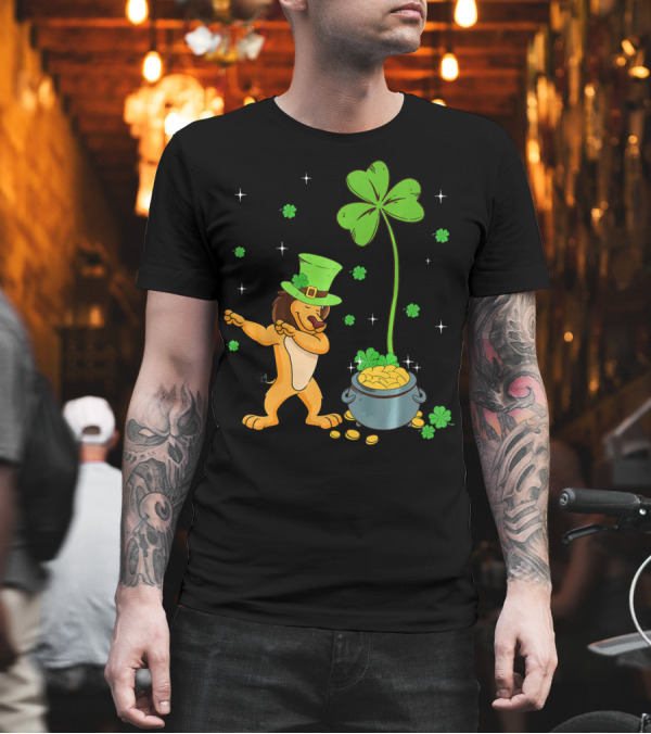 Shamrock Leprechaun Lion Pot of Gold Clover Dance T-Shirt Shamrock Leprechaun Lion Pot of Gold Clover Dance T-Shirt