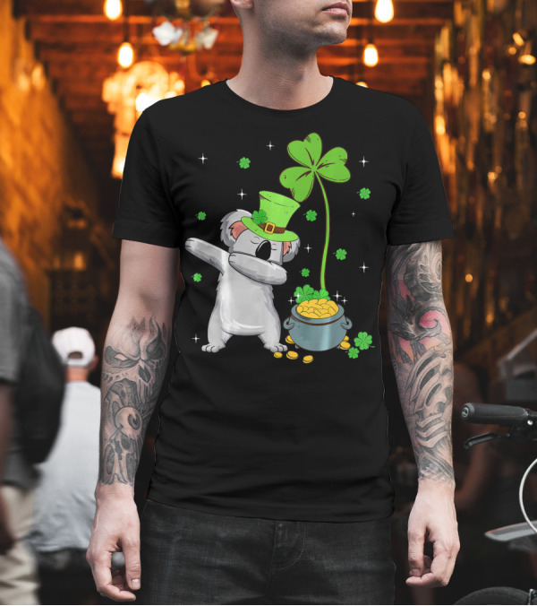 Shamrock Leprechaun Koala Pot of Gold St Patricks T-Shirt Shamrock Leprechaun Koala Pot of Gold St Patricks T-Shirt