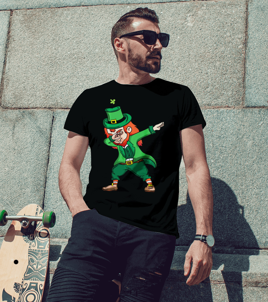 Drink And Dab With Dabbing Leprechaun St. Patrick's Day Fun T-Shirt