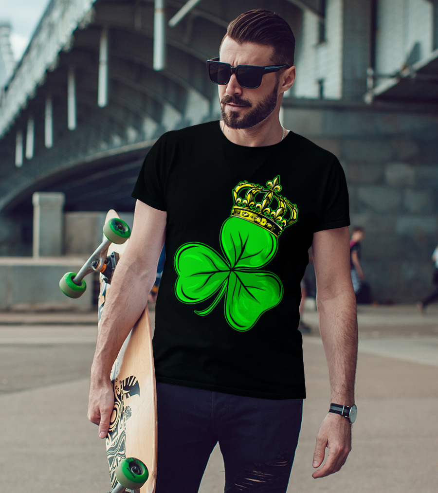St Patricks Day Shamrock Irish Crown T-Shirt