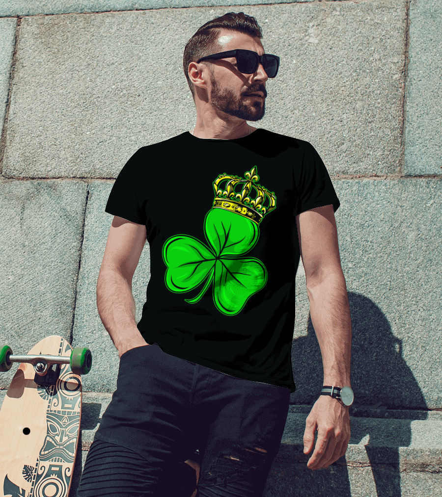 St Patricks Day Shamrock Irish Crown T-Shirt