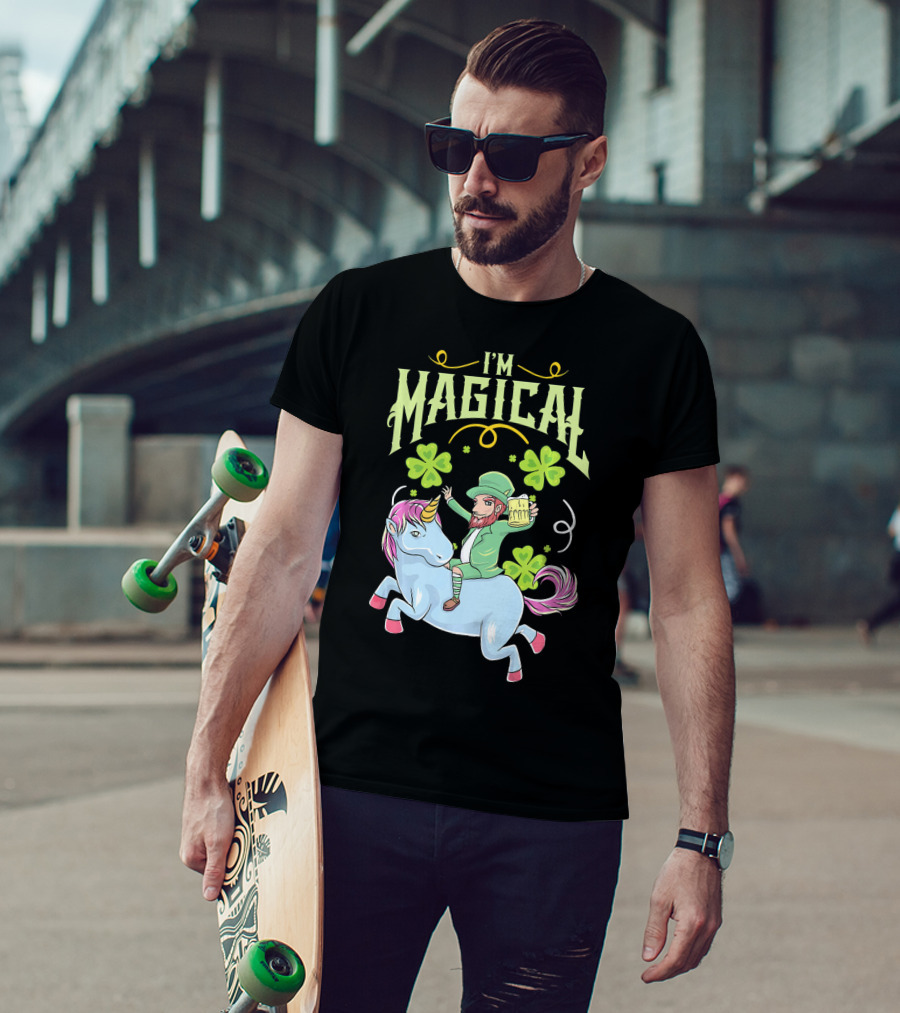 I'm Magical Leprechaun Riding Unicorn T-Shirt