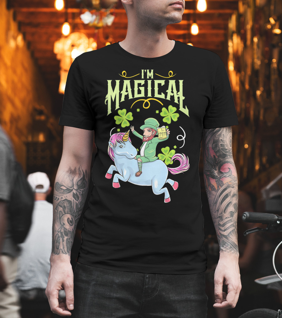 I'm Magical Leprechaun Riding Unicorn T-Shirt