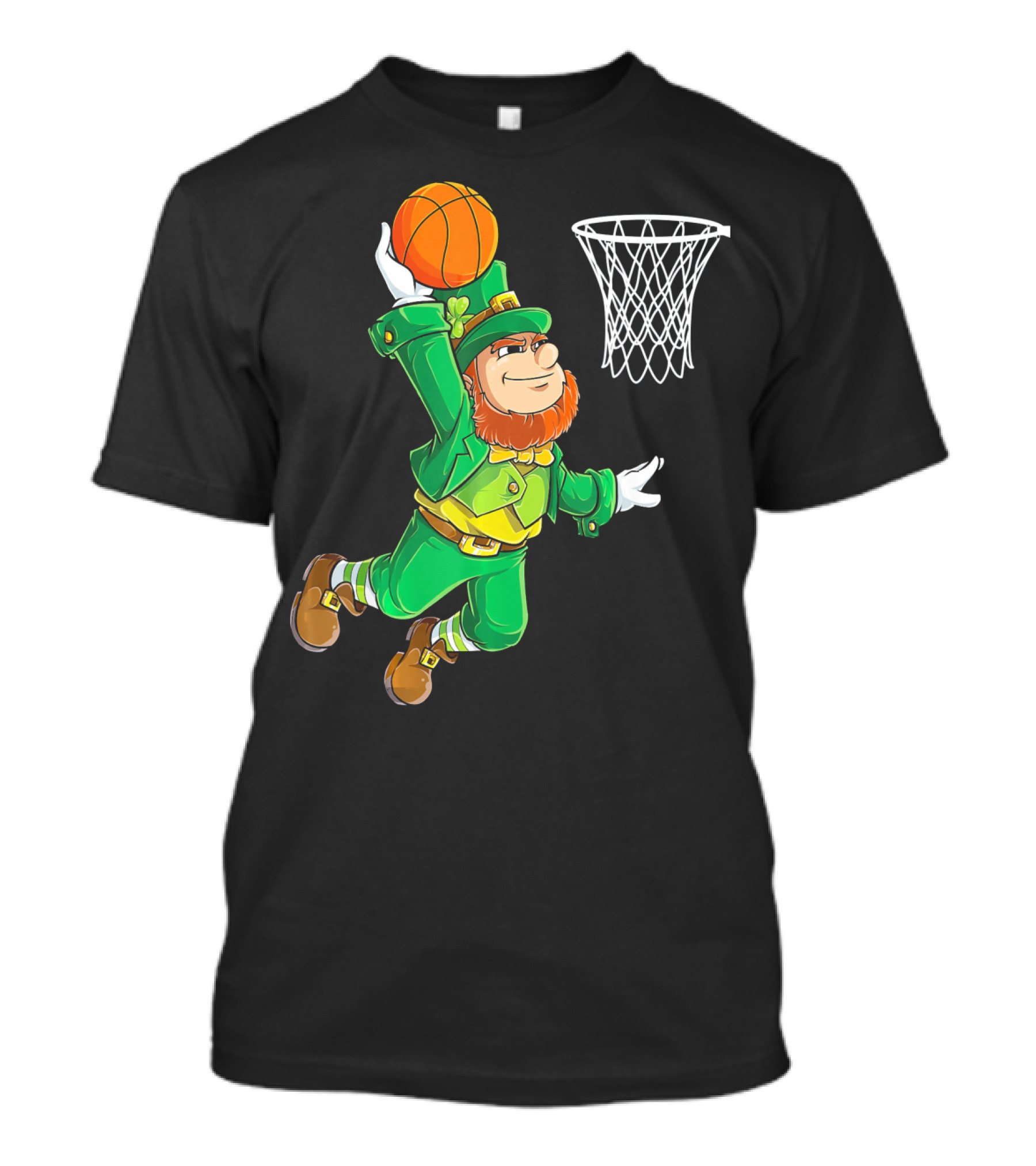 Leprechaun Basketball Dunk St Patrick's Day T-Shirt