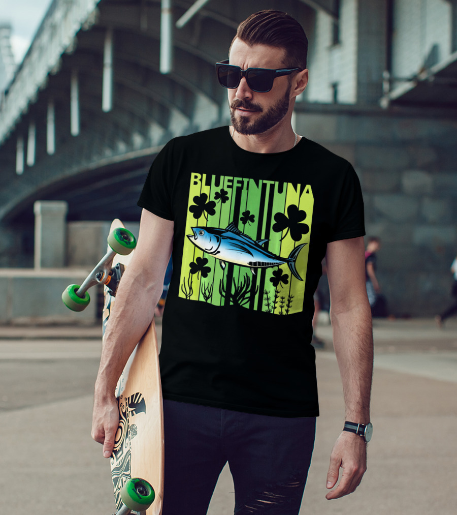 Bluefin Tuna Clover Luck T-Shirt