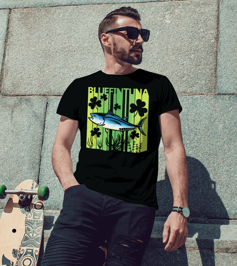 Bluefin Tuna Clover Luck T-Shirt