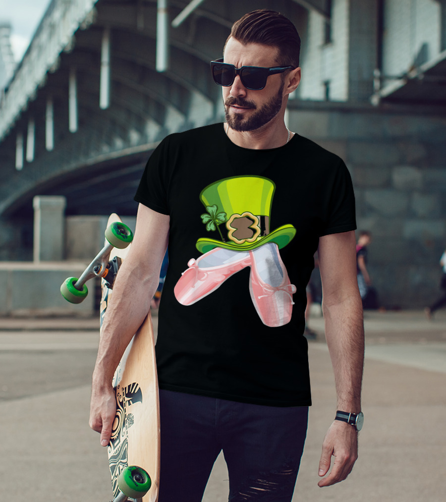 Leprechaun Ballet Shoes And Green Hat T-Shirt