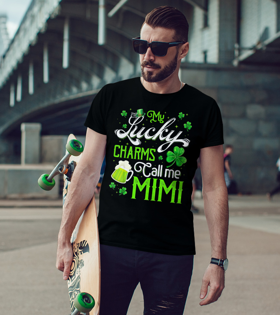 My Lucky Charms Call Me Mimi Saint Patrick's Day Shamrock Beer T-Shirt