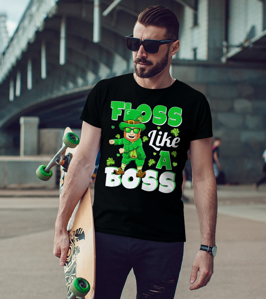 Floss Like A Boss St Patricks Day Leprechaun Dance T-Shirt