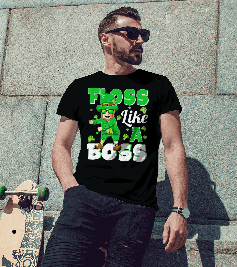 Floss Like A Boss St Patricks Day Leprechaun Dance T-Shirt