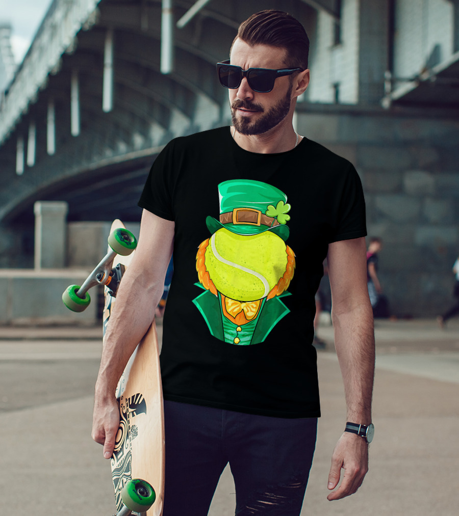 Leprechaun Tennis Ball Head St Patrick's Day Fun T-Shirt