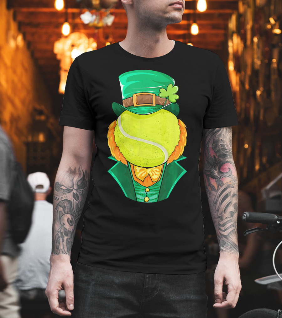 Leprechaun Tennis Ball Head St Patrick's Day Fun T-Shirt