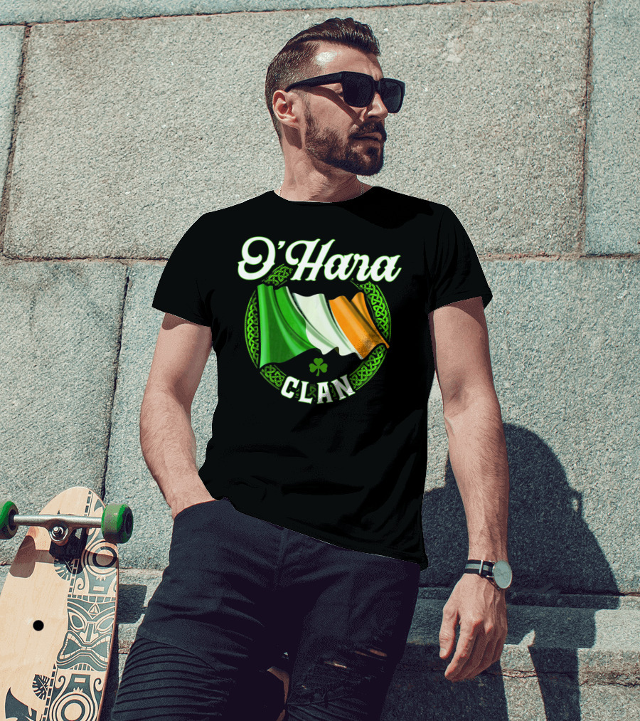 O'Hara Clan Irish Flag Surname Ireland T-Shirt