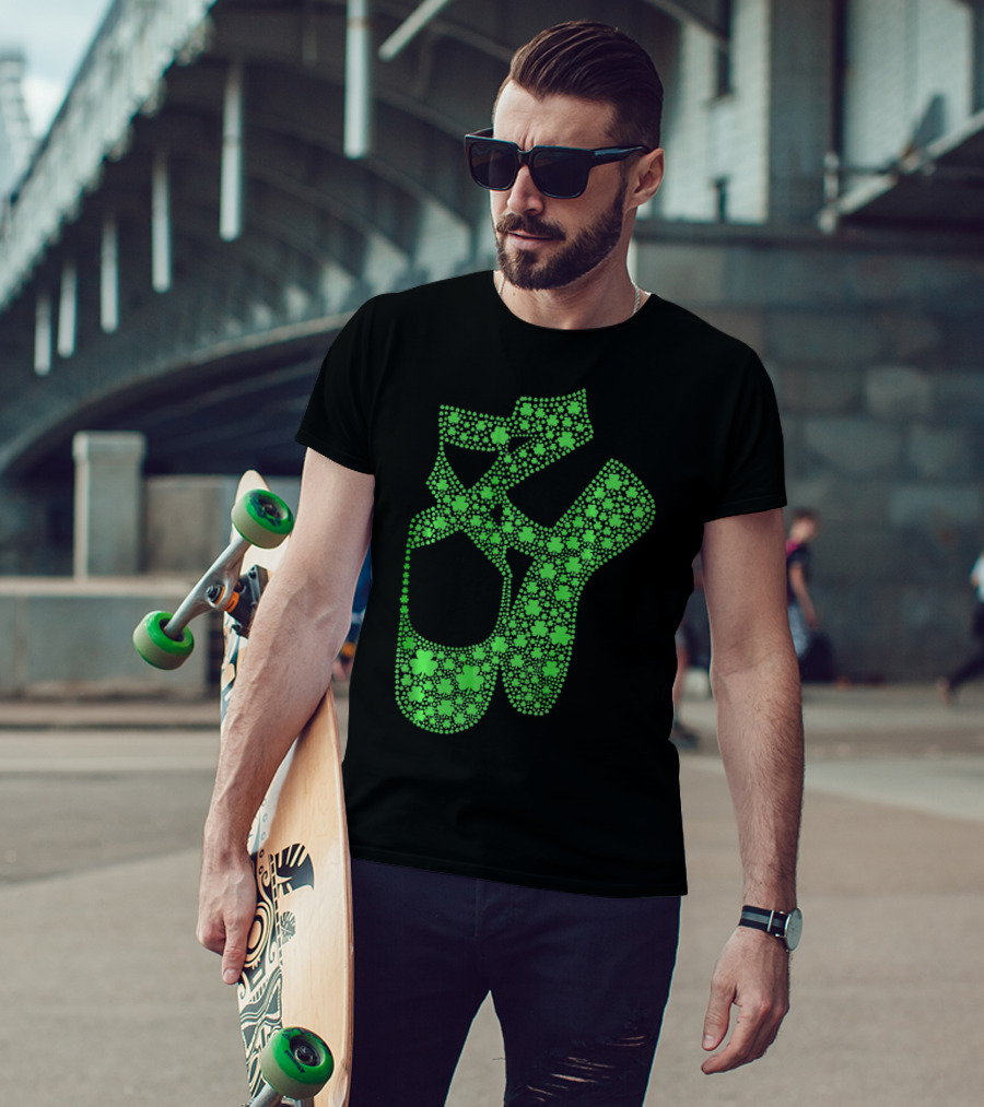 Shamrock Ballet Shoes St. Patricks Day Celebration T-Shirt