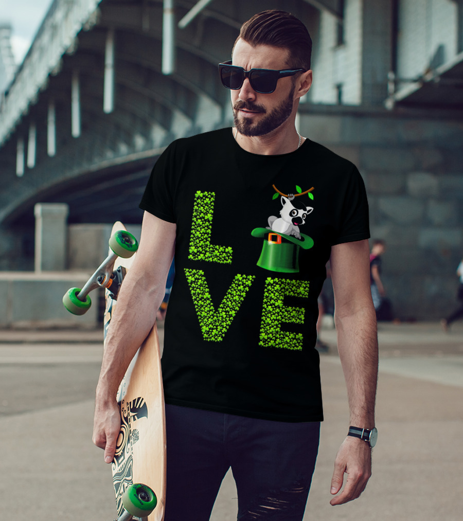 Love Lemur St Patricks Day Shamrock Hat T-Shirt