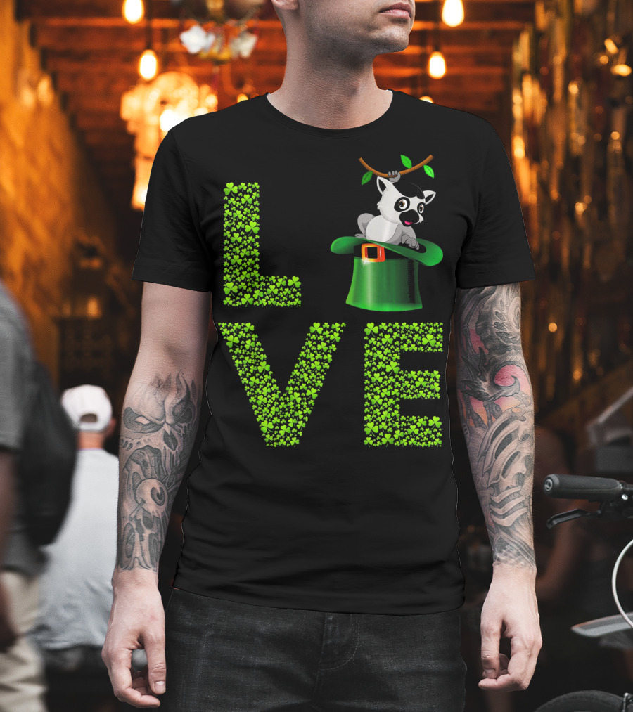 Love Lemur St Patricks Day Shamrock Hat T-Shirt