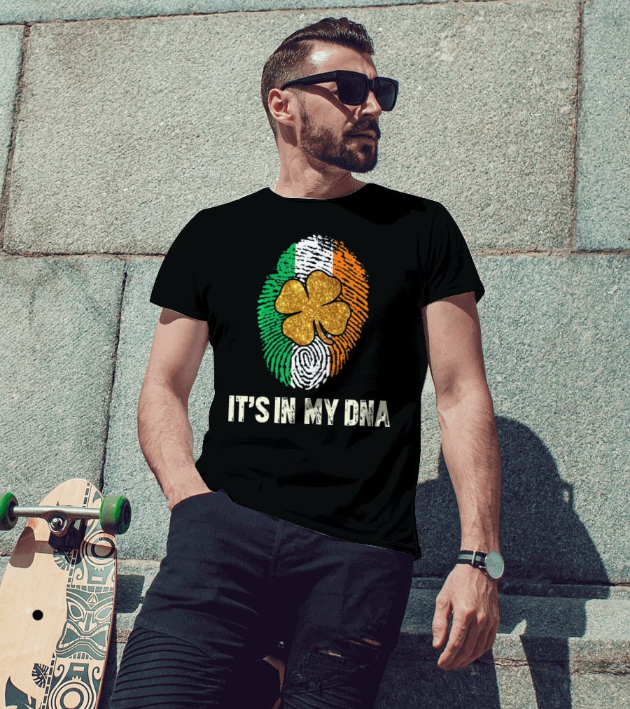 It's In My Irish DNA Fingerprint Shamrock St Patrick's Day T-Shirt