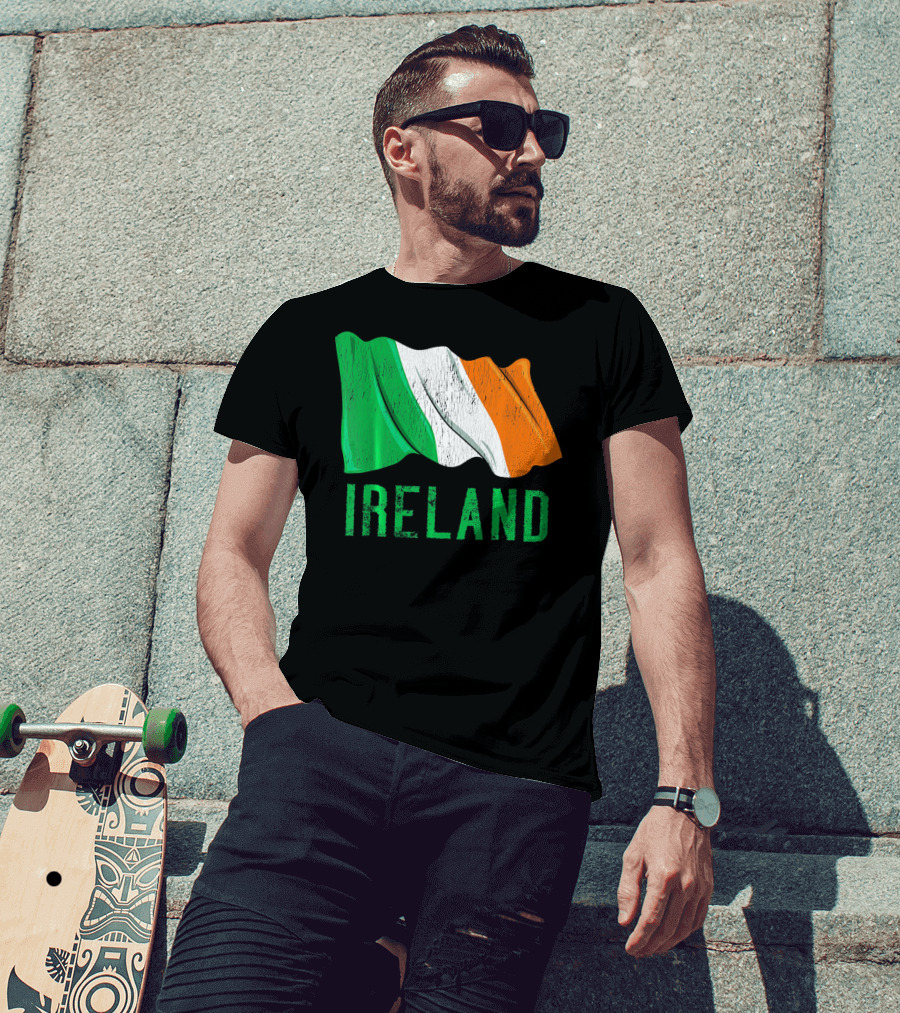 Vintage Ireland Flag Irish Retro St. Pat Ireland T-Shirt