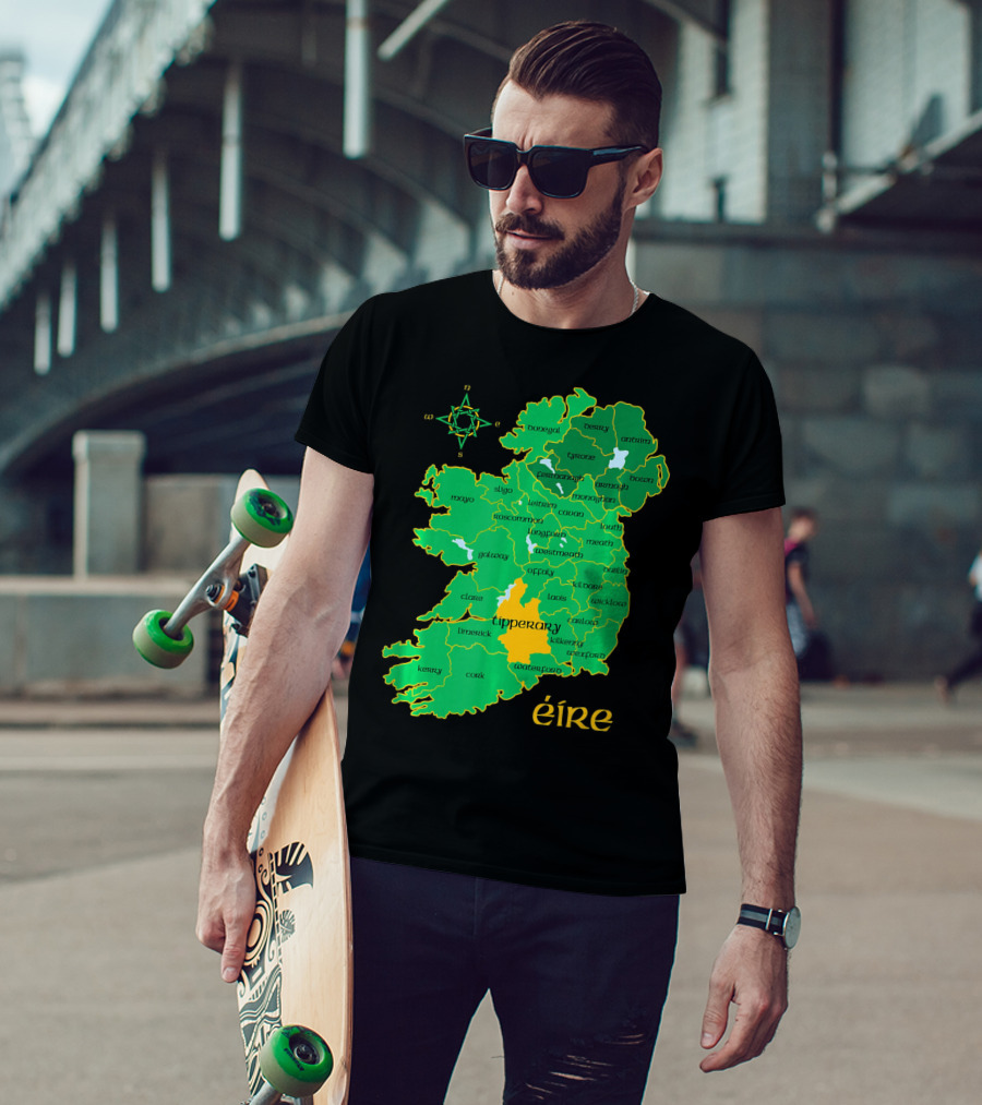 Tipperary Ireland Irish County Map Éire T-Shirt