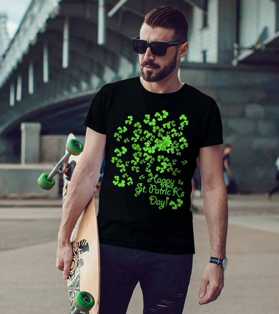 Happy St. Patrick's Day Lucky Shamrocks T-Shirt