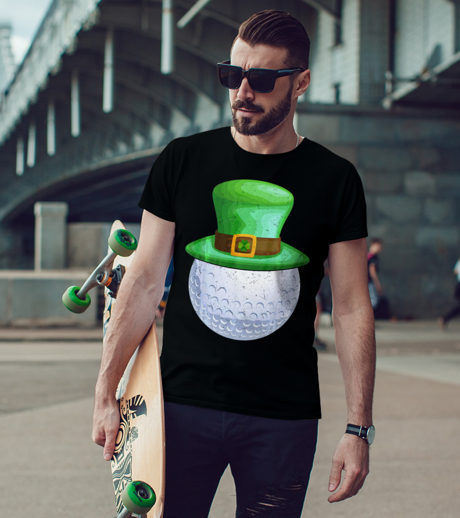 Leprechaun Hat On Golf Ball T-Shirt