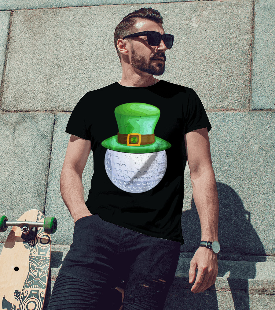 Leprechaun Hat On Golf Ball T-Shirt