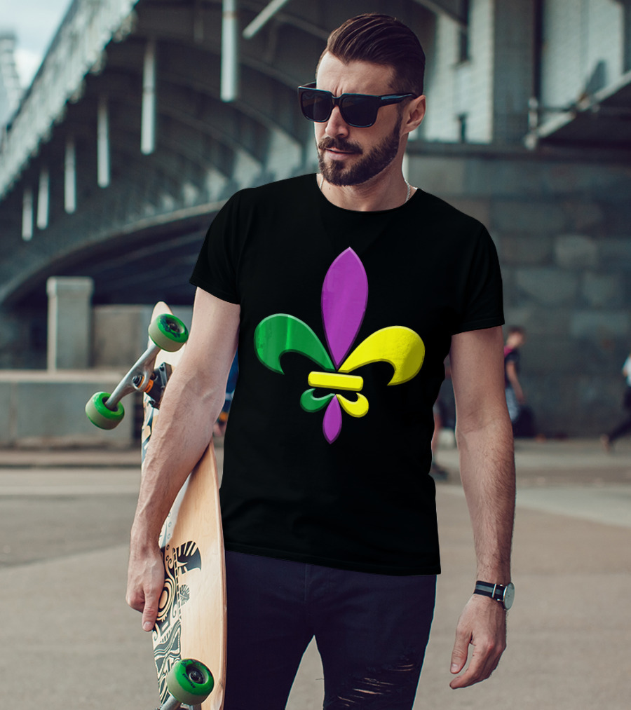 Fleur-de-Lis Mardi Gras New Orleans Party Classic Colors T-Shirt