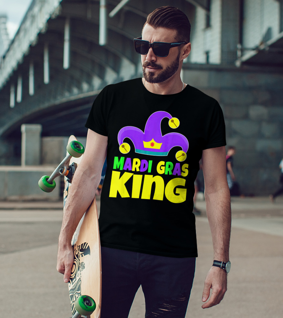 Mardi Gras King Crown Jester Hat T-Shirt
