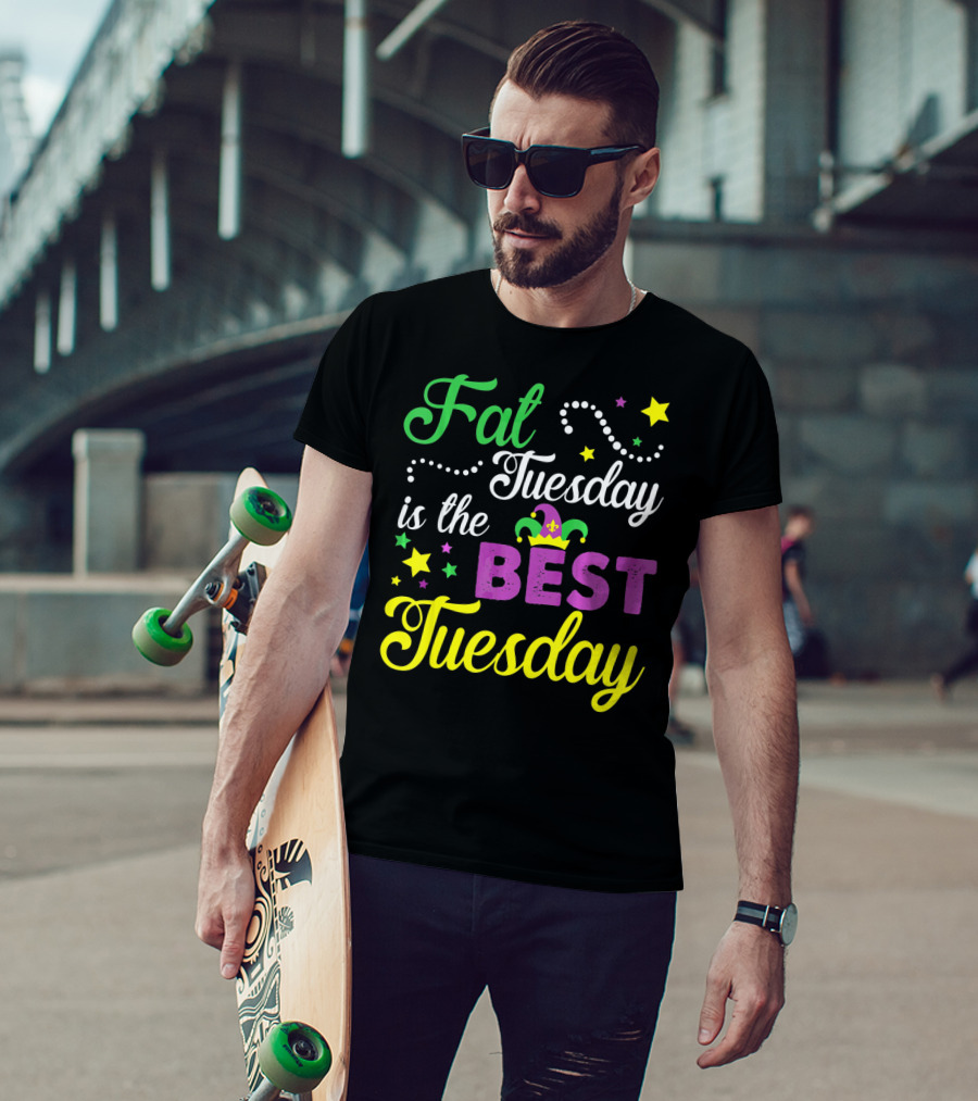 Fat Tuesday Is The Best Tuesday Mardi Gras Stars T-Shirt