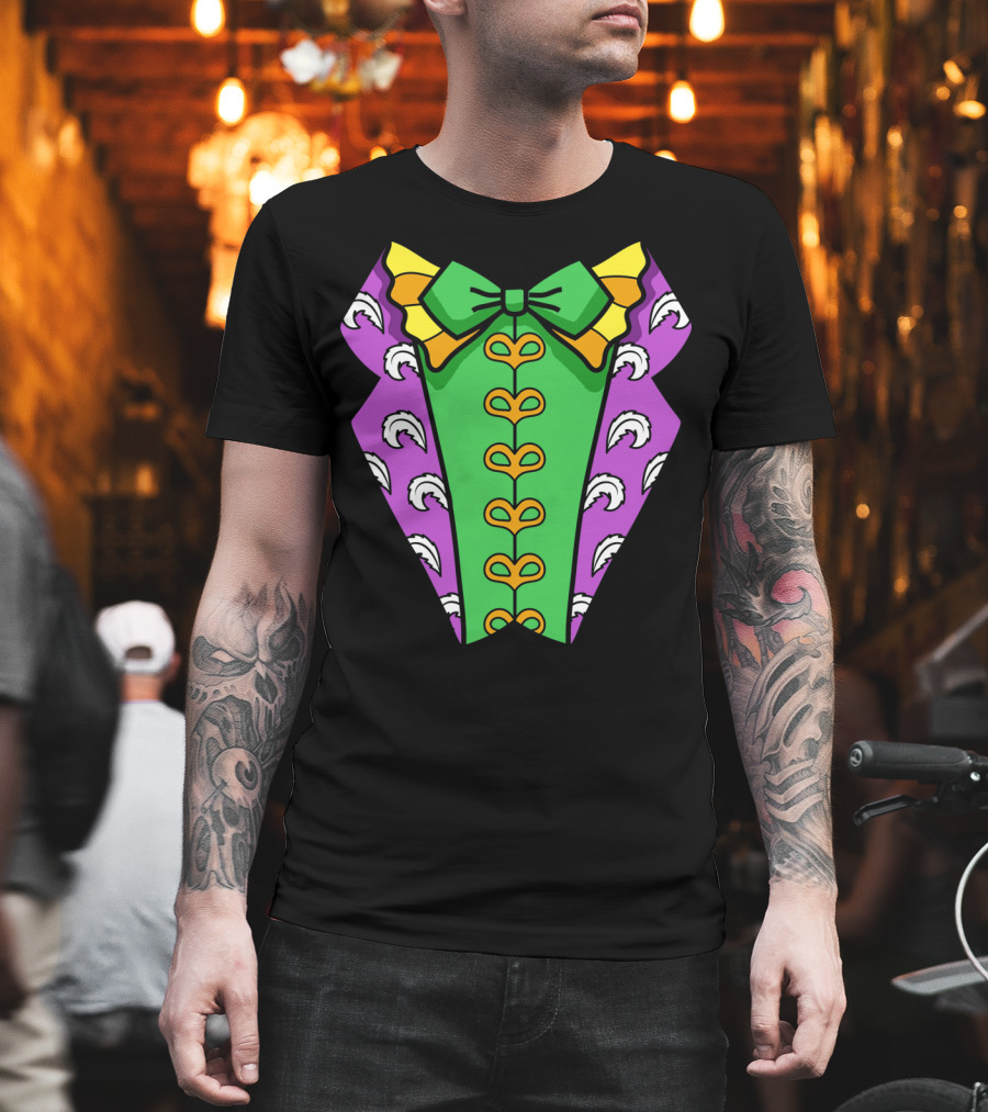 Mardi Gras Tuxedo Funny Party Celebration Costume T-Shirt