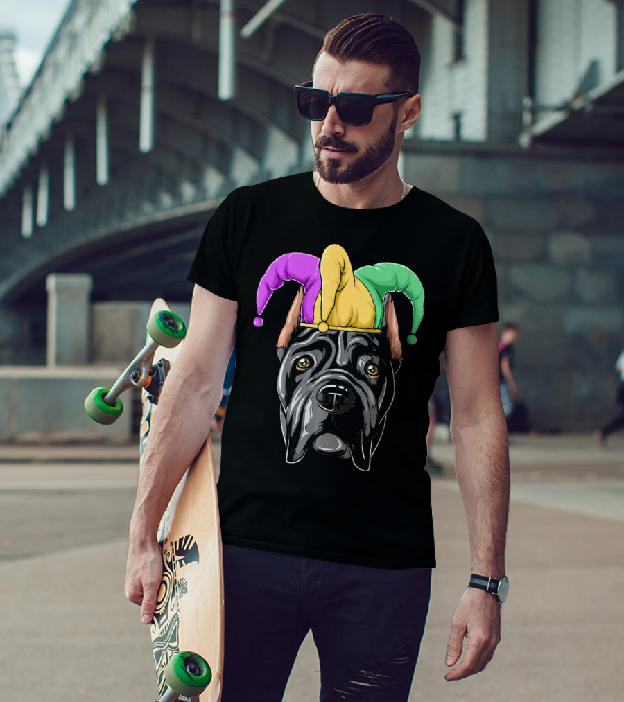 Cane Corso Mardi Gras Jester Carnival Hat T-Shirt