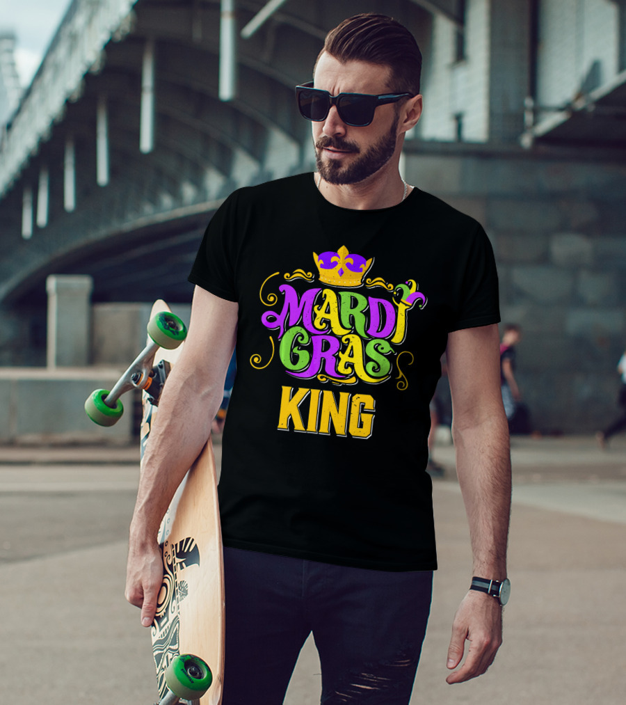 Mardi Gras King Crown Carnival Party T-Shirt