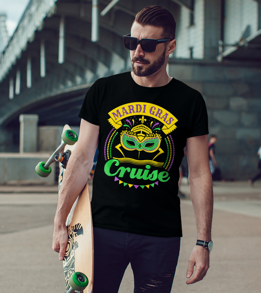 Mardi Gras Cruise Mask T-Shirt