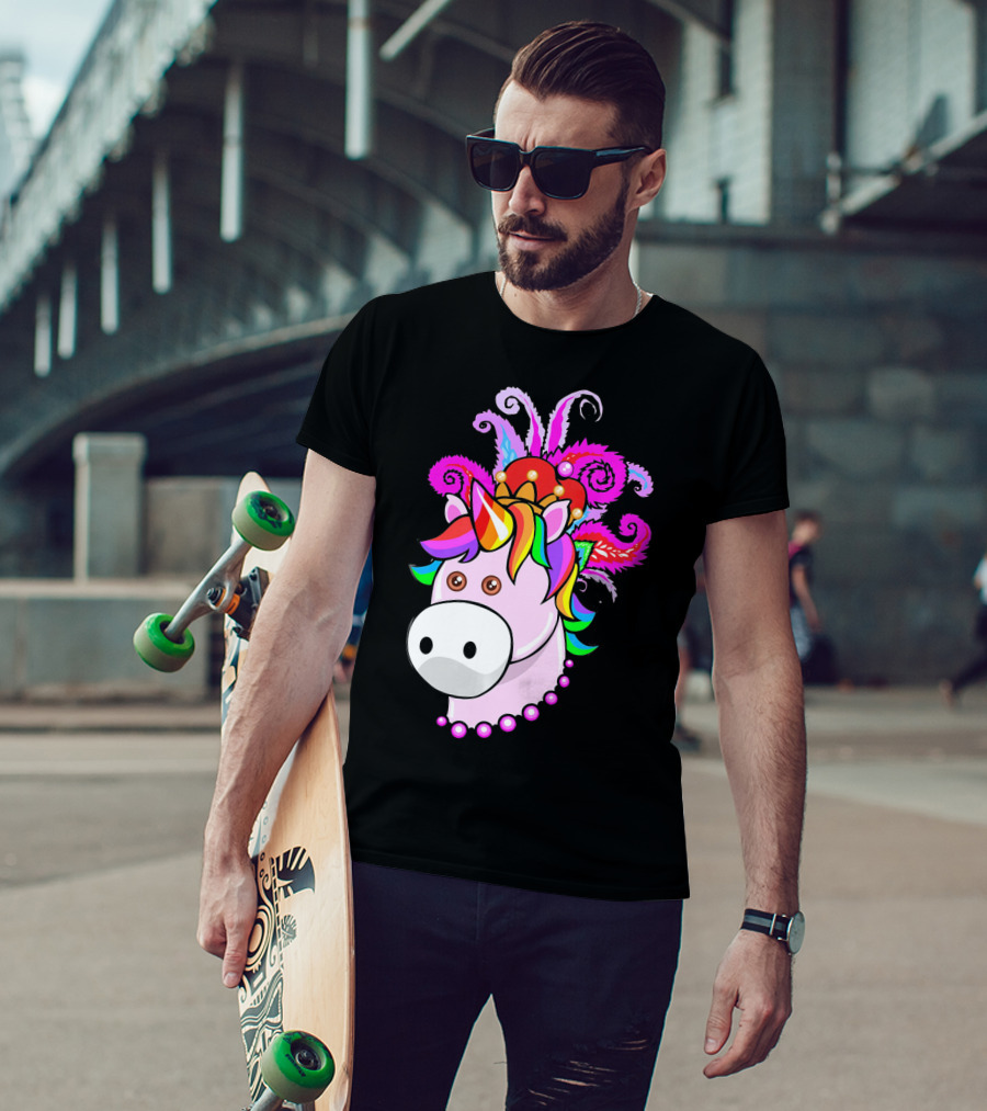 Kids Unicorn Mardi Gras New Orleans T-Shirt