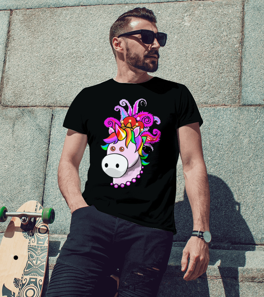 Kids Unicorn Mardi Gras New Orleans T-Shirt