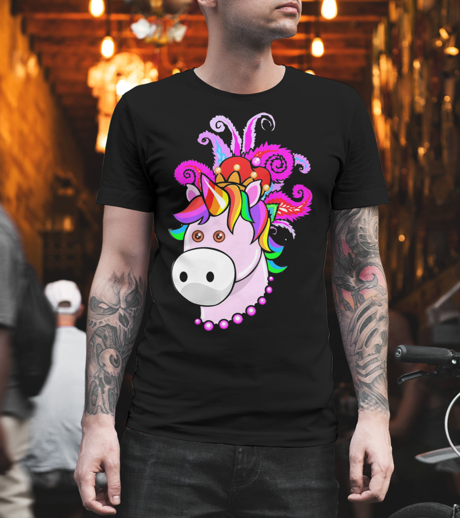 Kids Unicorn Mardi Gras New Orleans T-Shirt