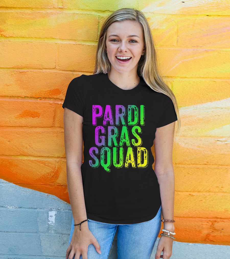 Pardi Gras Squad Matching Mardi Gras Group T-Shirt