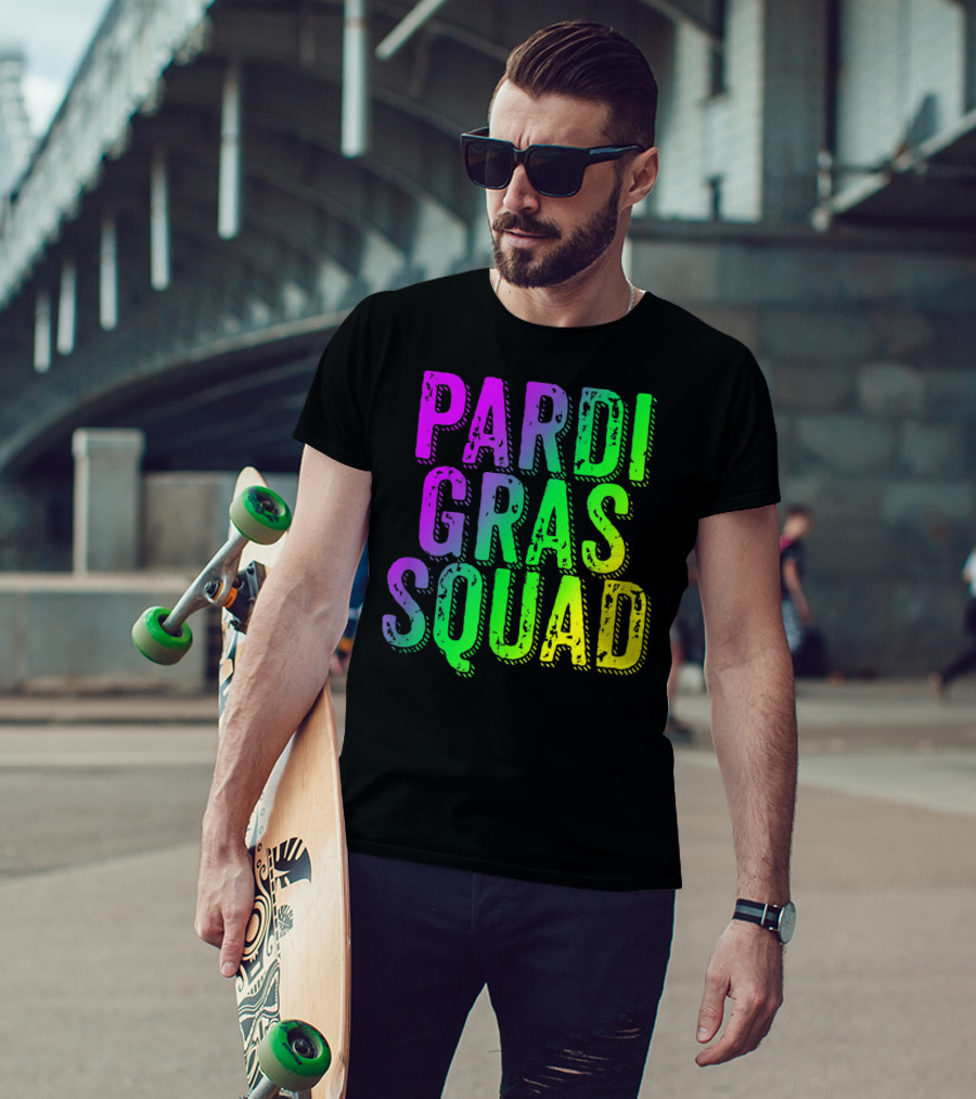 Pardi Gras Squad Matching Mardi Gras Group T-Shirt