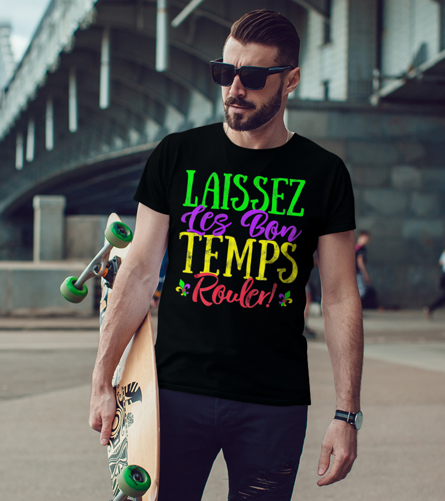 Laissez Les Bon Temps Rouler Mardi Gras Fleur-de-Lis T-Shirt