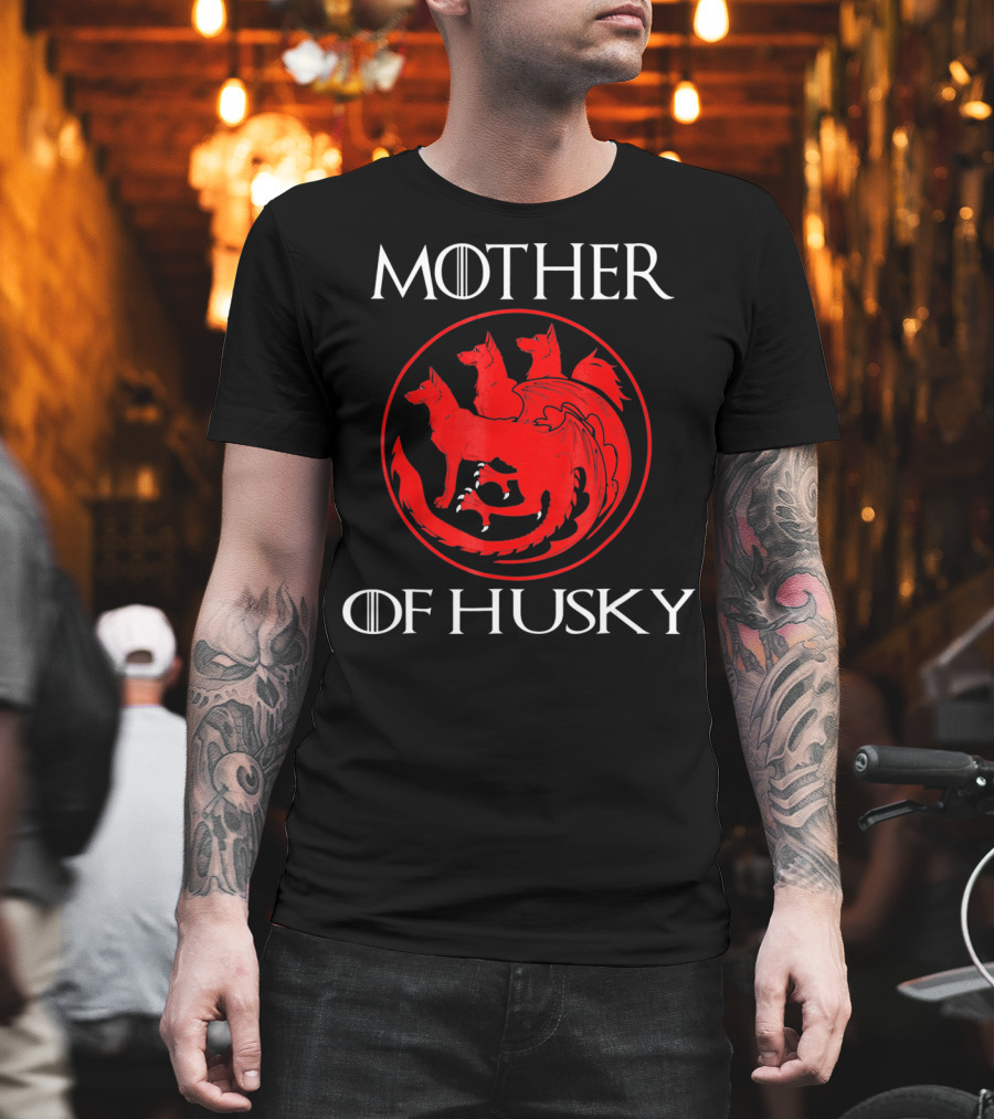 Mother of Husky Pure Love and Devotion Dragon Symbol Fusion T-Shirt