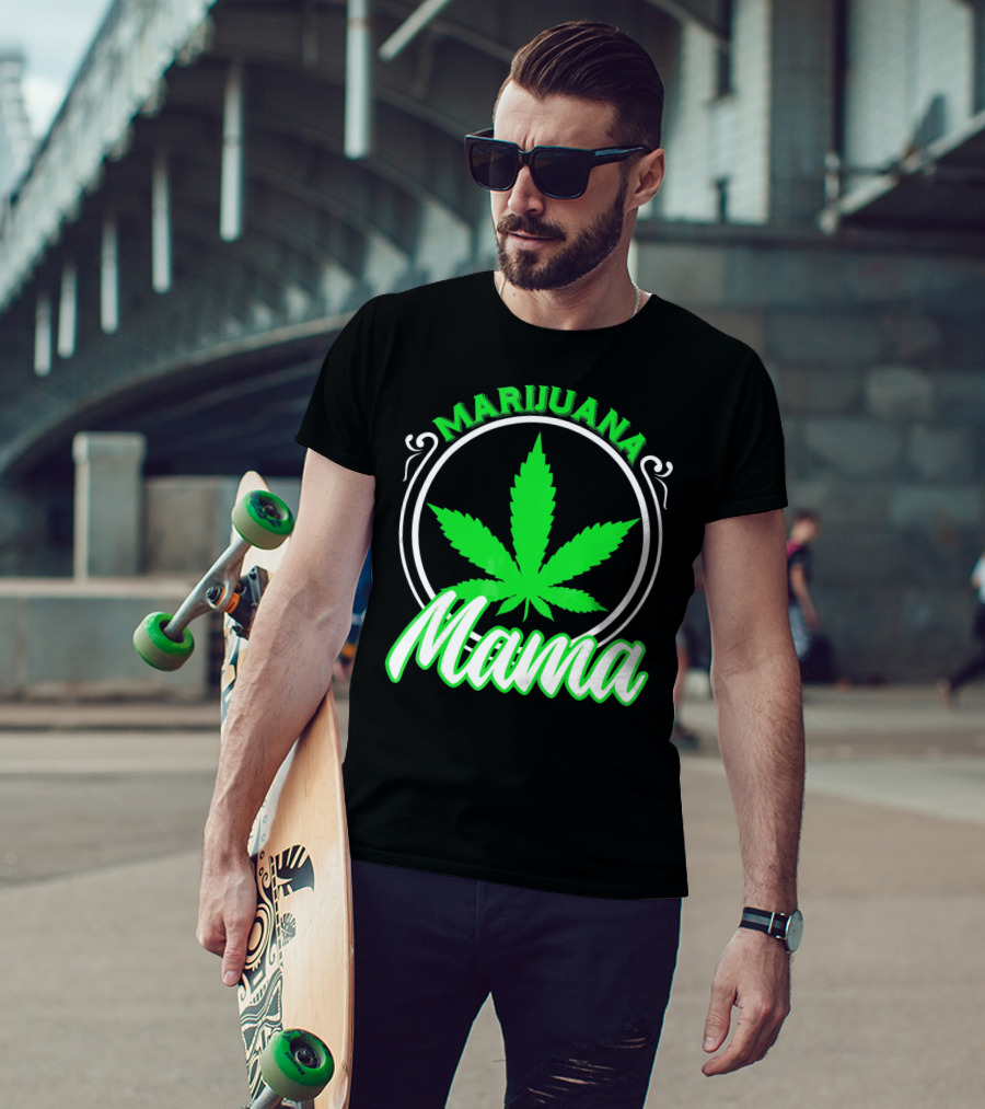 Marijuana Mama Mom Weed Leaf T-Shirt