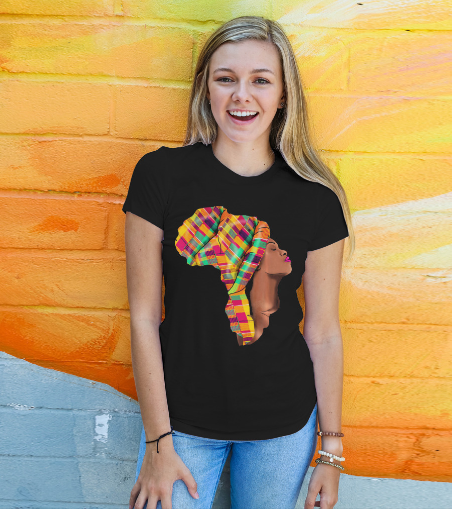Oheneba Kente Headwrap African Mom Mother's Pride T-Shirt