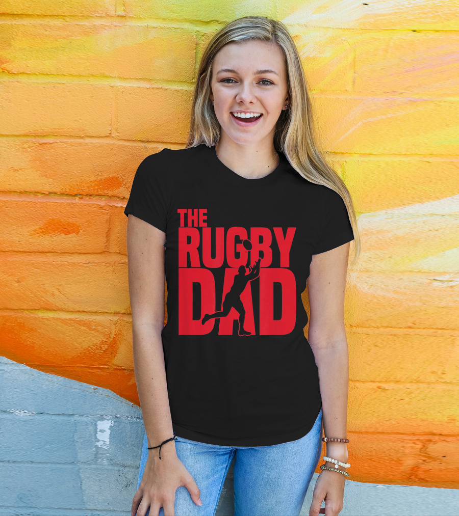 THE RUGBY DAD Dad Father Rugger Player Football T-Shirt