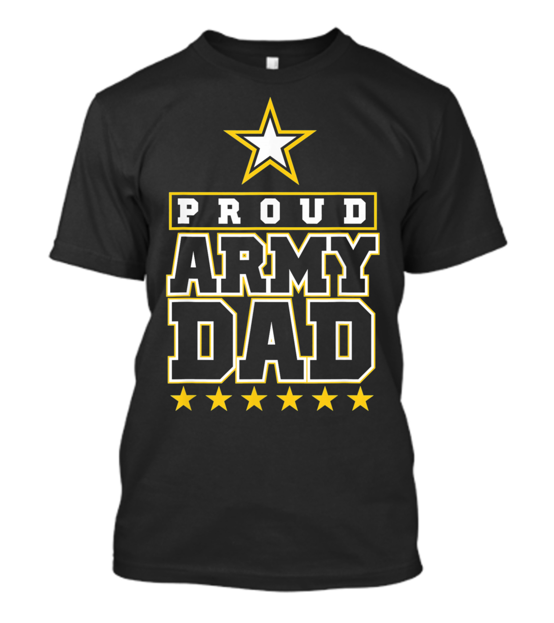 Proud Army Dad With Stars And Bold Lettering T-Shirt