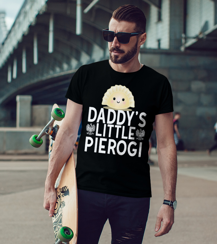 Daddy's Little Pierogi Kids Dyngus Day Polish Heritage Cute Emblem T-Shirt