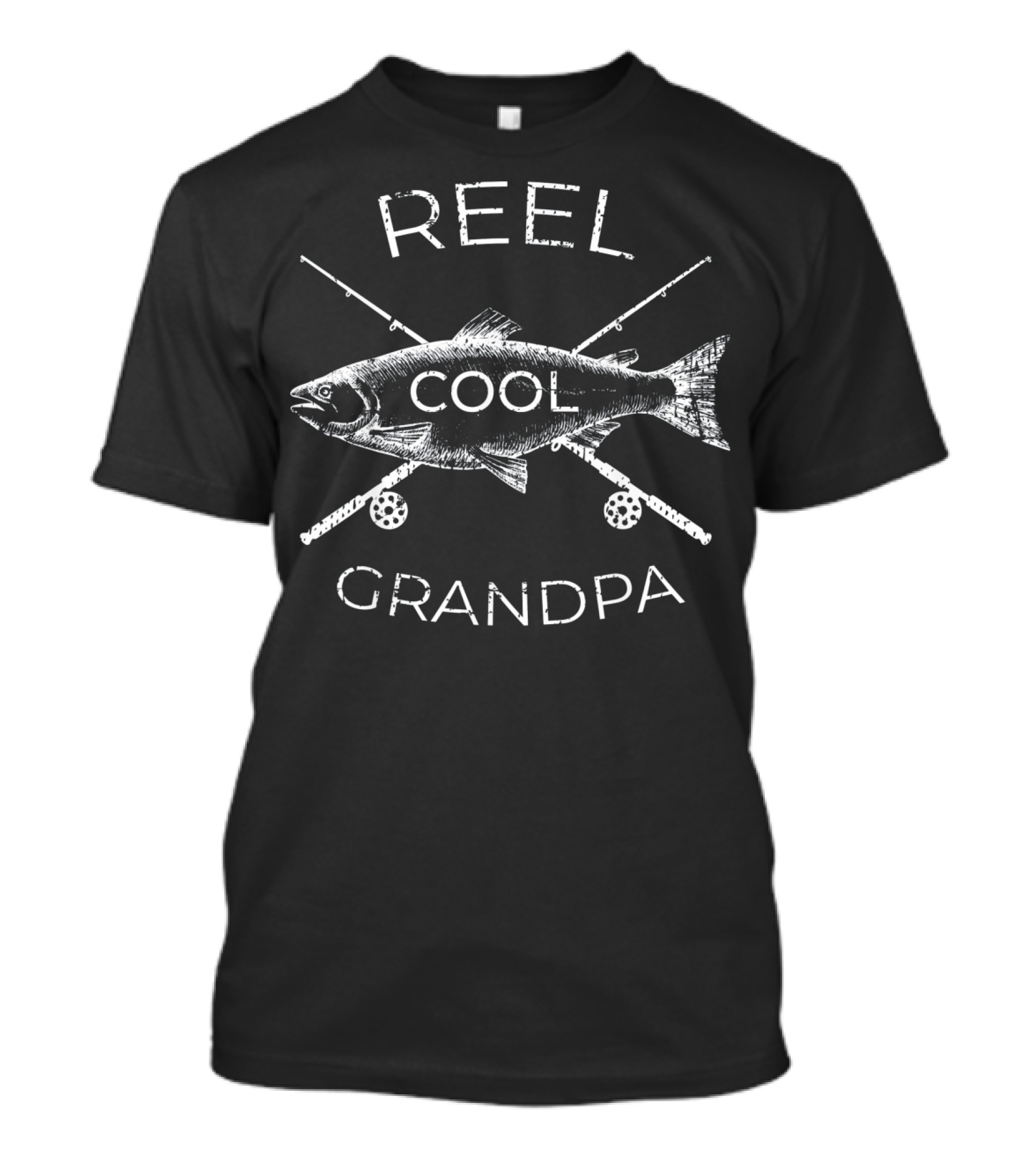 Reel Cool Grandpa Fisherman Fathers T-Shirt