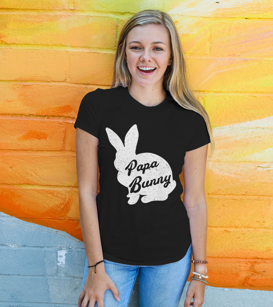 Papa Bunny Funny And Cute Easter Mens T-Shirt